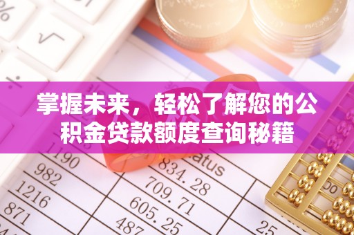 红河掌握未来，轻松了解您的公积金贷款额度查询秘籍